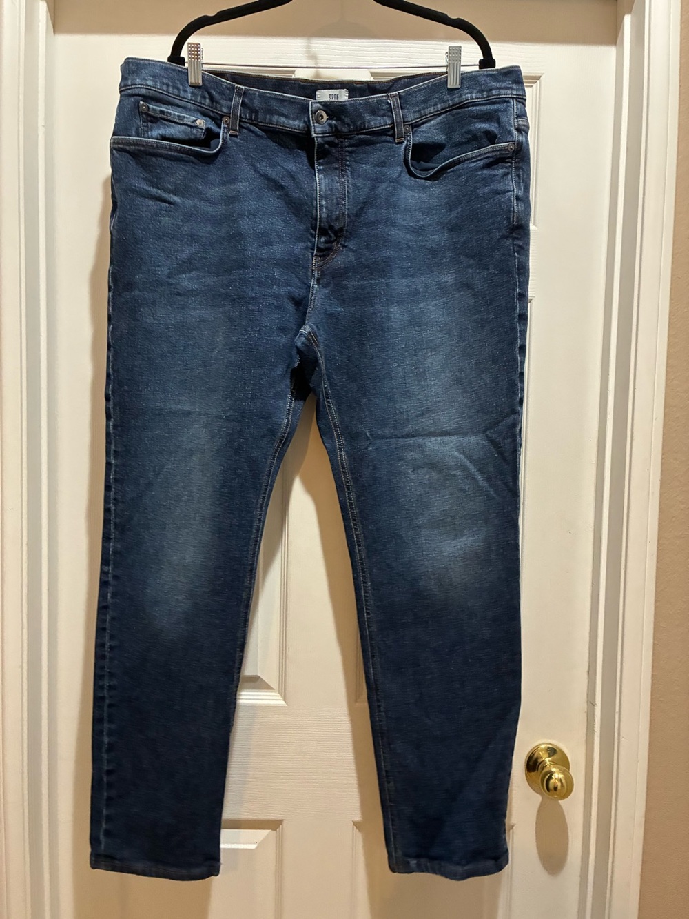 Spoke London 14oz Hemp Men’s Blue Denim Jeans 44x30 Logo Western Stretch